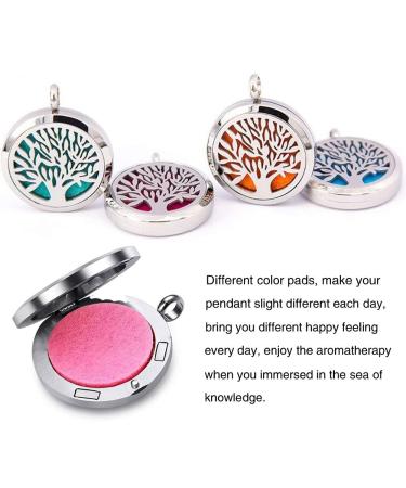 Aromatherapy Essential Oil Diffuser Necklace - Tree of Life Stainless Steel Locket Pendant - Buy Online on GoSupps.com