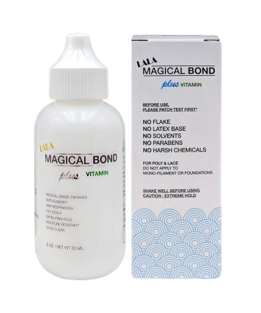 Magical Bond Plus Vitamin 2 oz. Extra Firm Hold. Adhesive for Lace Wigs and Hair Pieces. Lace Glue/Wig Glue/Hair Glue(Vitamin)