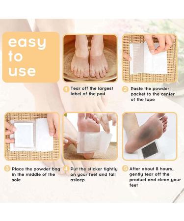 100-Pack Ginger Foot Pads with Adhesive Sheets for Foot Care | Remove Impurities, Relieve Stress, Improve Sleep | Suitable for Travel or Home Use - White - Buy Online on GoSupps.com