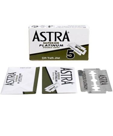 Astra Superior Platinum Double Edge Razor Blades - 20 Ct