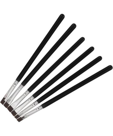 Healeved 30 Pcs Flat Eyebrow Brush Eye Shadow Brush Flat Thin Eyeliner Brush Makeup Tool Wooden Handle Black - Buy Online on GoSupps.com