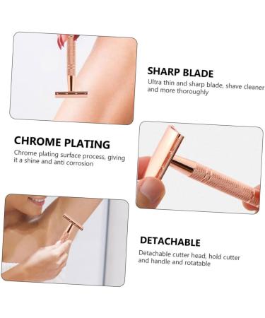 Buy Minkissy Double Edge Razor for Men & Women - Premium Aluminum Handle Ladies Face Shaver - Buy Online on GoSupps.com