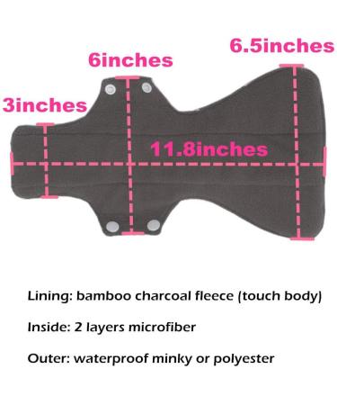 Cloth Menstrual Pads Heavy Flow Overnight Reusable Sanitary Pads 4Pcs + Wet Bag - Thank u Mom - Buy Online on GoSupps.com