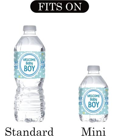 Welcome Baby Boy Water Bottle Stickers - Gender Reveal Wrappers - It's a Boy Labels - Baby Shower Decorations Blue (Set of 32) - Buy Online on GoSupps.com