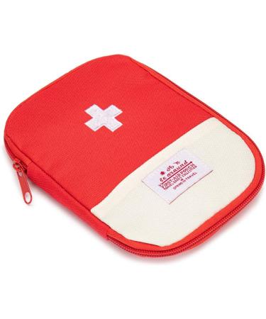 Jipemtra Red First Aid Bag with Dividers - Compact Empty Medical Travel Case for Home, Car, Office, Kitchen, Outdoors - First Responder Storage Solution | Shop Now! - Buy Online on GoSupps.com