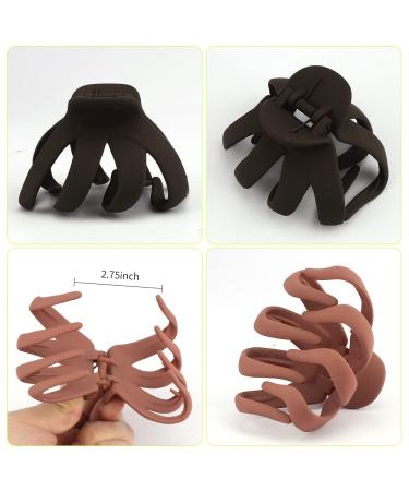 ATODEN 5 Pcs Matte Octopus Hair Clips | Large Strong Grip Claw Clips for Women | Non-slip Jaw Clips for Thick & Medium Hair | Hair Styling Accessories - Buy Online on GoSupps.com