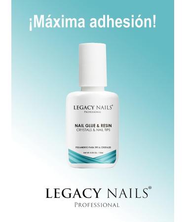 Legacy Nails 0.5oz Brush-on Nail Glue & Resin - Water-Resistant Adhesive for Quick Nail Tips Bonding, Repairs, Crystals & Decorations - Strong & Durable - Buy Online on GoSupps.com
