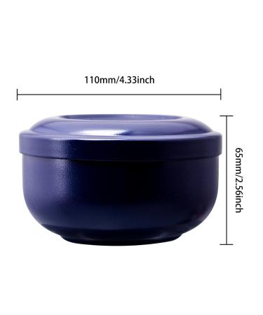 Premium Stainless Steel Shaving Bowl Set for Men - Blue 110mmx65mm | International Shipping Available - Buy Online on GoSupps.com