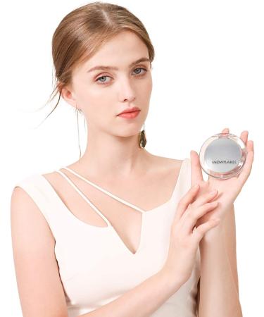 Snowflakes Compact Mirror - Double Sided 1x/10x Magnification Handheld Travel Mirror - Silver - Buy Online on GoSupps.com