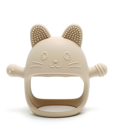 Komfy LilLove Food Grade Silicone Rabbit Teething Toys  Handle Wrist and Never Drop  BPA Free  Anti-Drop  Sustainable  Washable  and Non Toxic (Complexion)