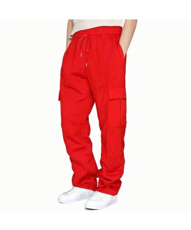 Womens Comfy Gym Sports Jogger Sweatpants Baggy High Waist Trousers Causal Training Yoga Pants Jogging Bottoms Activewear XXL 2077-djufh-red-c - Buy Online on GoSupps.com