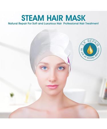 Natural Steam Hair Mask Heated Steam Hair Mask Automatic Steam Repair Hair Mask Nourishing Treatment Mask for Dry and Damaged Hair - Buy Online on GoSupps.com