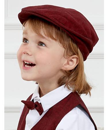 Mint Green Baby Boys Flat Cap - Herringbone Tweed Newsboy Hat 6-12 Months Red - Buy Online on GoSupps.com