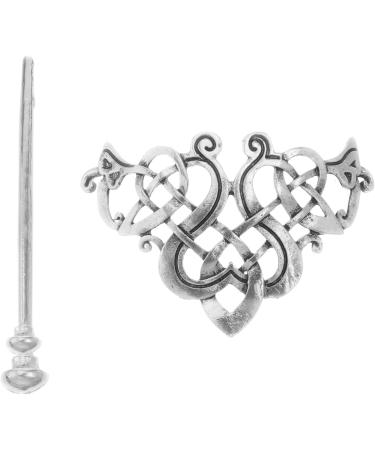 SHERCHPRY irish decor hair barrettes for thick hair wedding decoration retro decor hair jewelry hair Celtics Knots Hairpins crocodile skin hair stick silver hair vintage bracket woman - Buy Online on GoSupps.com