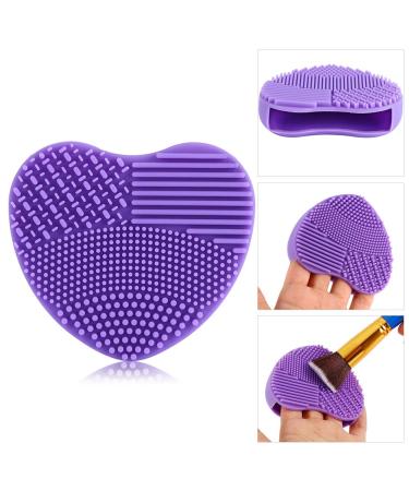 Heart-Shaped Makeup Brush Cleaner - Soft Silicone Scrubber for Effective Brush Washing | International Shipping Available - Buy Online on GoSupps.com