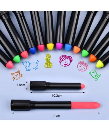  AOOWU UV Body Paint 12 Neon Colors Washable Makeup Pencils Face Paint UV Color Pencils Halloween Carnival - Buy Online on GoSupps.com