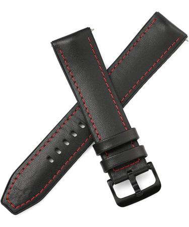 LOTOAK Leather Silicone Bracelet Compatible With Amazfit GTR 47mm Wrist Strap Compatible With Xiaomi Amazfit Pace/Stratos 1 2 3 / GTR2 / GTR 2e Watchband For GTR2 Coffee bk - Buy Online on GoSupps.com