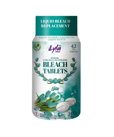 Lyla 3X Clean Ultra Max Bleach Tablets for Laundry and Cleaning. 42 Tablets 7.4 OZ Phosphate Free Replaces Liquid Bleach ,Lale(original scent)