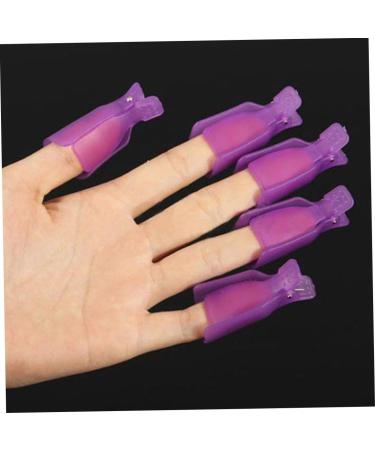 Nail Art Soak Off Clip Cap Clip Nail Remover Clips acrylique Gel Polish Nails Wrap Tool Purple 10pcs Nail Art Soak Off Clip Cap - Buy Online on GoSupps.com