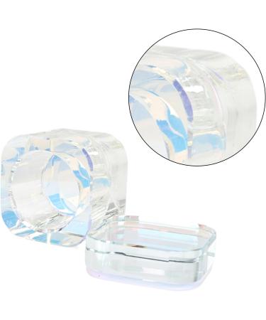 Glass Crystal Dappen Dish With Lid Bowl Cups Tools Clear Equipment For Mixing Liquids Powder Ab Color - Buy Online on GoSupps.com
