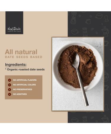 MEDIDATE Roasted Date Seed Coffee Alternative - Natural Prebiotics, Polyphenols, Caffeine & Acid Free - 12 oz. / 25 Servings - Buy Online on GoSupps.com