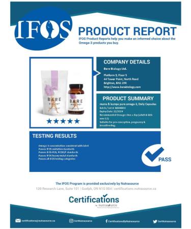 Bare Biology Mums & Bumps Omega 3 Fish Oil Capsules - Pregnancy & Breastfeeding Supplement - Sustainably Sourced (30 Capsules) - Buy Online on GoSupps.com