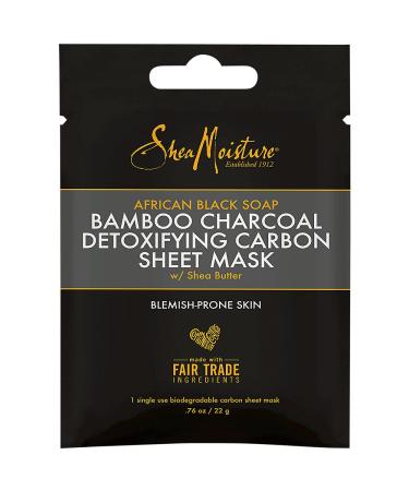 African Black Soap Bamboo Charcoal Detoxifying Sheet Mask