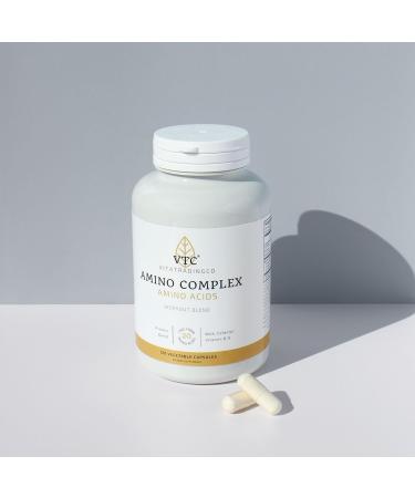 VTC VitaTradingCo. Amino Complex Protein Blend | 20 Free Form Peptide-Bound Amino Acids | with Vitamin B6 | for Muscle Recovery & Growth | 120 Veggie Capsules - Buy Online on GoSupps.com