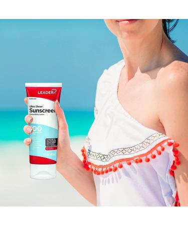 LEADER Travel Sunscreen SPF 100+ Ultra Sheer Dry-Touch Water Resistant and Non-Greasy Lotion with Broad Spectrum SPF 100+ 3 Fl Oz (2 Pack) - Buy Online on GoSupps.com