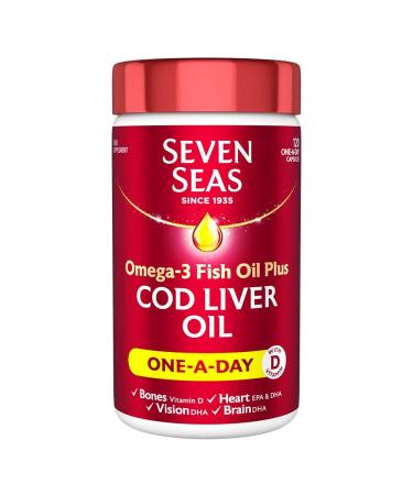 Seven Seas Omega-3 FISH Oil Plus Cod Liver Oil 120 Capsules