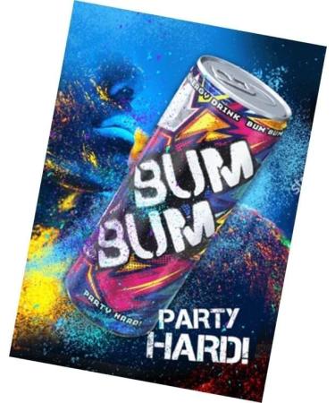  Italian Gourmet E.R. Bum Bum Energy Drink - Party Hard! Energy Drink with Taurine Caffeine & Vitamins - 72 x 250ml+ Italian Gourmet Polpa 400g - Buy Online on GoSupps.com