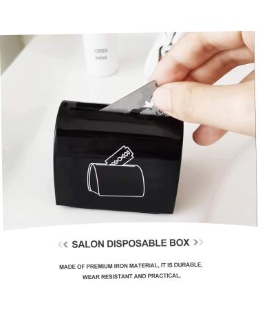 Minkissy 2-in-1 Razor Blade Storage Box - Safe Disposal & Recycling Container for Sharp Objects - Black 6.5x4.5x6cm - Buy Online on GoSupps.com