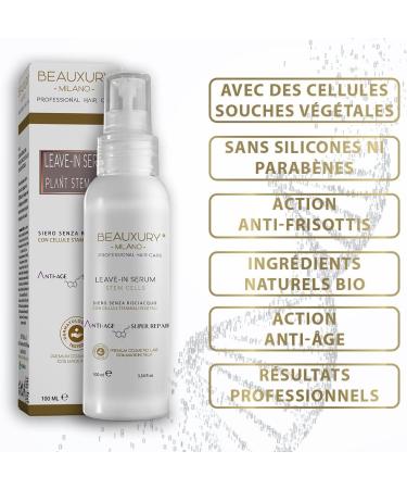 Hair Serum - Leave-in serum with plant stem cells - Innovative repairing and anti-aging treatment with IMMEDIATE action - eliminates frizz and dryness - Buy Online on GoSupps.com