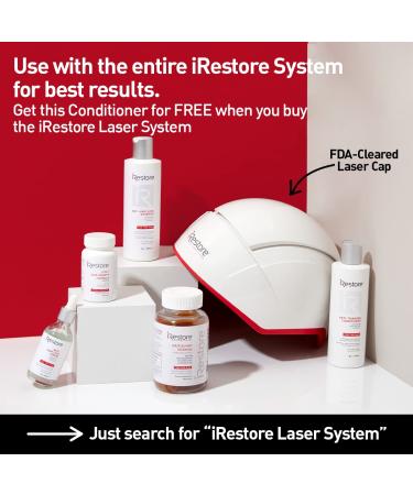 iRestore Biotin Hair Conditioner - Moisturizing Volumizing Formula with Ginseng & Argan Oil | For Fine Hair Growth and Repair | Use with Hair Loss Shampoo - Buy Online on GoSupps.com