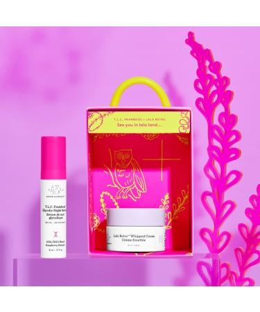 Drunk Elephant Call It A Night Evening Skin Kit - T.L.C. Framboos Glycolic Night Serum & Lala Retro Whipped Cream Set - Buy Online on GoSupps.com