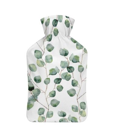 Hot Water Bottle With Lid Leaves Rubber Hot Water Bag For Pain Relief Cramps Foot Warmer Hot And Cold Therapy