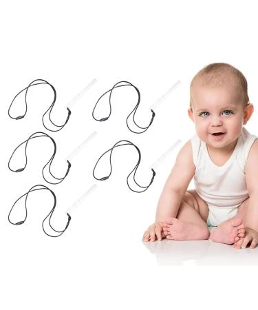 Sensory Chew Chain Gum Massager 5 Pcs Baby Teething Necklace - Food Grade Silicone (White) - Buy Online on GoSupps.com