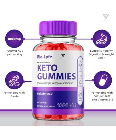 Biolife Keto ACV Gummies - Weight Loss & Appetite Control - Oprah Winfrey Recommended - 60 Gummies - Buy Online on GoSupps.com