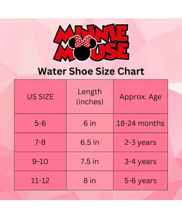 Disney Minnie Mouse Water Shoes for Kids - Pink Aqua Socks for Summer - Toddler Size 7-8 - Buy Online on GoSupps.com