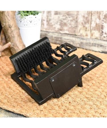 Neez Cast Iron Boot Scraper with Brush - Heavy Duty Welly Puller for Wellies - Outdoor Mud and Dirt Remover - Buy Online on GoSupps.com