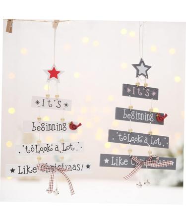 COHEALI Wooden Craft Decorations Emblems Wooden Christmas Decor Hanging Wooden Decorations Pendant Large White Size 1 - Buy Online on GoSupps.com