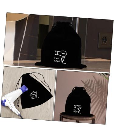 Beavorty 2pcs Flannel Hair Dryer Bag Blow Dryer Hair Dryer Bag Drawstring Jewelry Cosmetic Bag Travel 26.00X23.00X0.50CMx2pcs Blackx2pcs - Buy Online on GoSupps.com