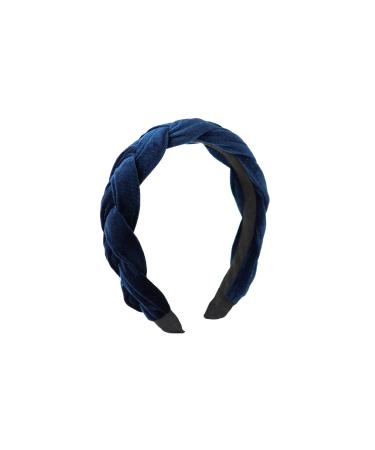 Habac Studio - headbands for women hair accessories for women hair bands for girls frontal ligaments velvet braided UK seller.navy