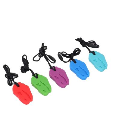 Buy 5 Pack Silicone Baby Teethers | Chewable Necklaces for Toddlers - Soothing Gum Relief - Buy Online on GoSupps.com