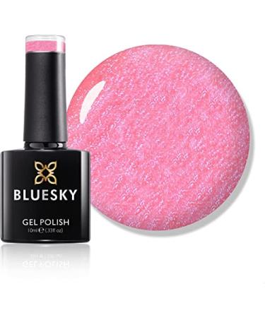 Bluesky Gel Nail Polish Crystal Pink Sj007 Glitter Long Lasting Chip Resistant 10 ml (Requires Curing Under UV LED Lamp)