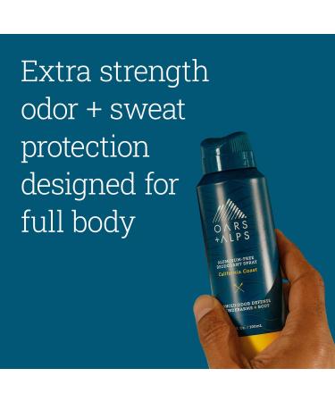 Oars + Alps Spray Deodorant for Men and Women Aluminum Free Deodorant and Full Body Spray California Coast 2ct California Coast 3.4 Fl Oz (Pack of 2) - Buy Online on GoSupps.com