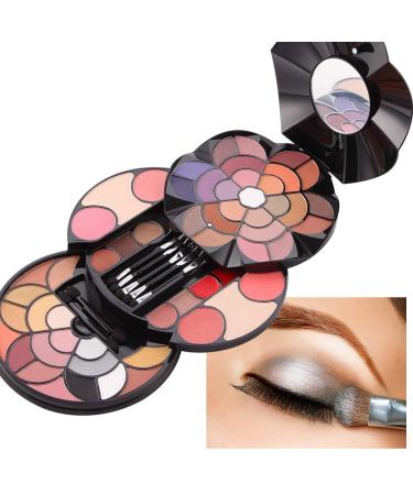 Roseflower eyeshadow palette multi-color eyeshadow make-up pallete professional eye pallet push pull rotation petals multifunctional make-up set #1