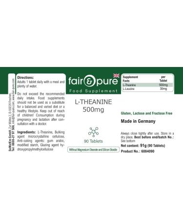 SoMatEm Fair & Pure Ltheanine 500mg vegan 90 tabletten - Buy Online on GoSupps.com