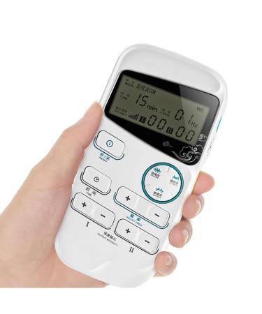Electronic Acupuncture Treatment Apparatus Portable Acupuncture Massager Machine Adjustable Intensity 2-Channel Output 3 Modes are Available Frequency Adjustable for Pain Relief
