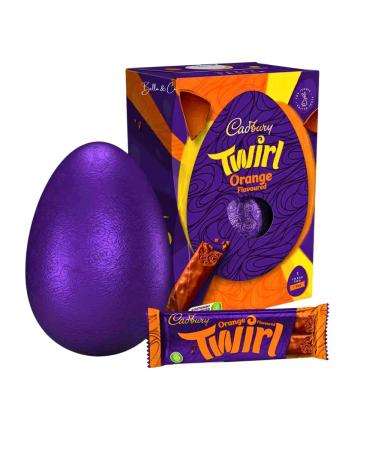 Twirl Large Orange Chocolate Easter Eggs | Perfect for Easter Gift | Perfect for Egg Hunt | Chocolate Gifts | Chocolate Easter Eggs 2024 |Thank You Gifts | Easter Party | 198g